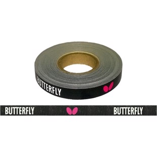 Butterfly sort/hvid/pink 12mm kant tape til bordtennisbat, 1 m